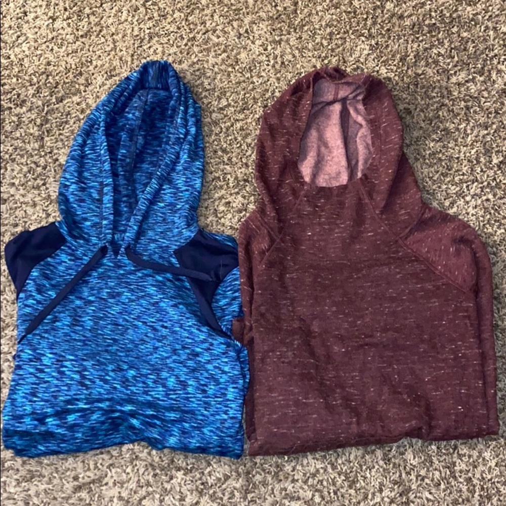 2 Size 4 / 6 Small Hoodies Blue & Purple nice cond